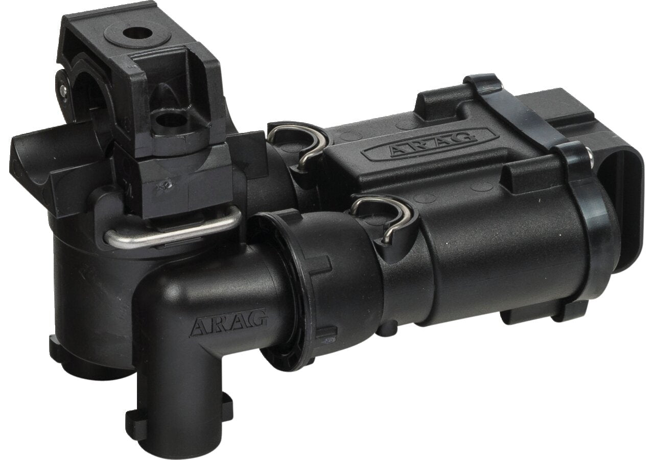 Düsenhalter doppelt, 1/2 Zoll, Viton mit Seletron Ventil Arag