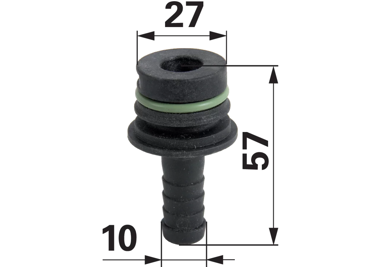 Schlauchanschluss gerade, 10 mm Arag