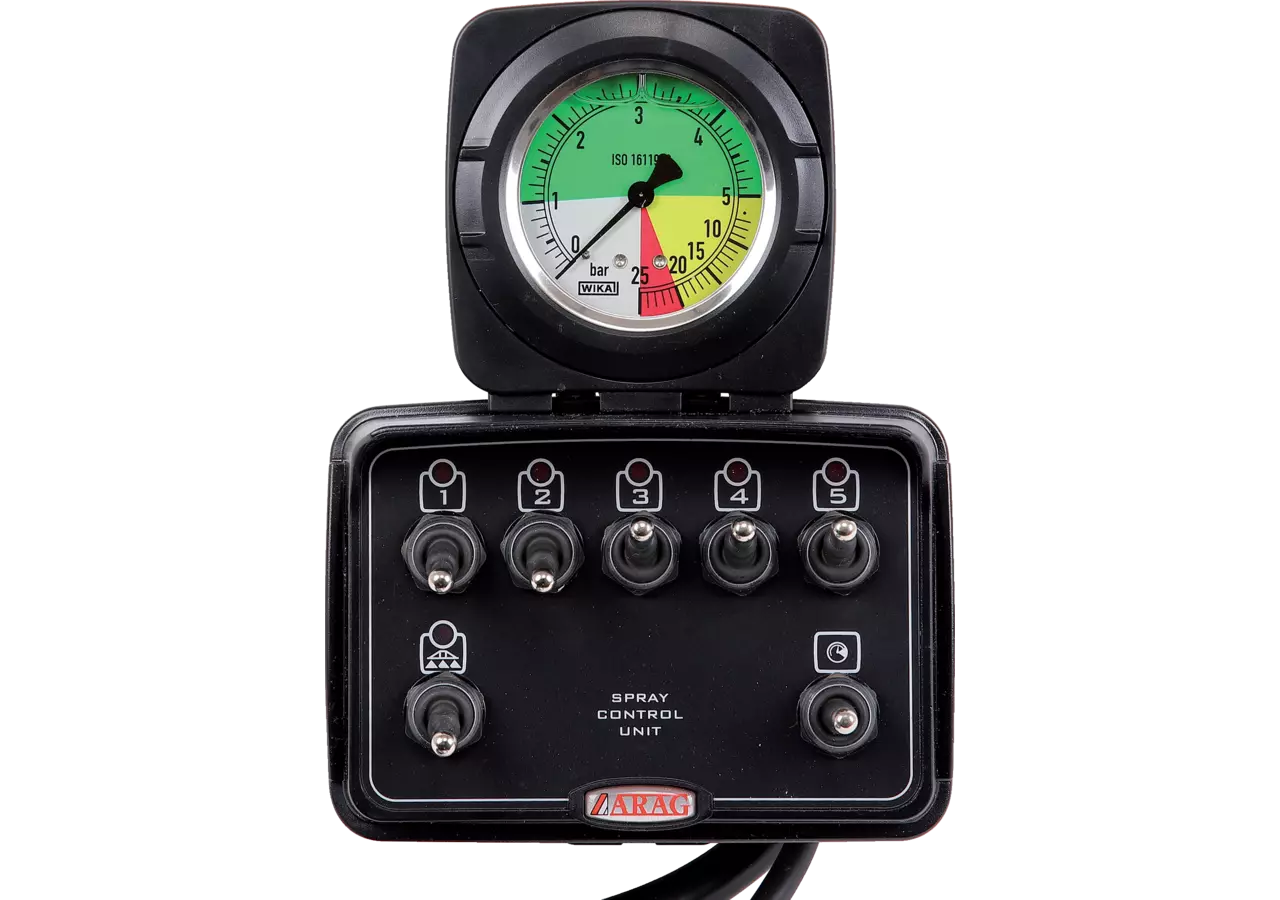 Elektrischer-Steuerkasten 5 Teilbreiten, Feldbau, 0-25bar, Manometer, 5 m Kabel Arag
