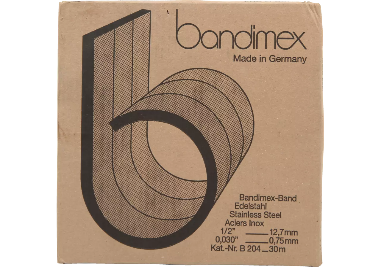 Bandimex-Bandrolle Edelstahl, 30 m x 12,7 mm GartenShop24