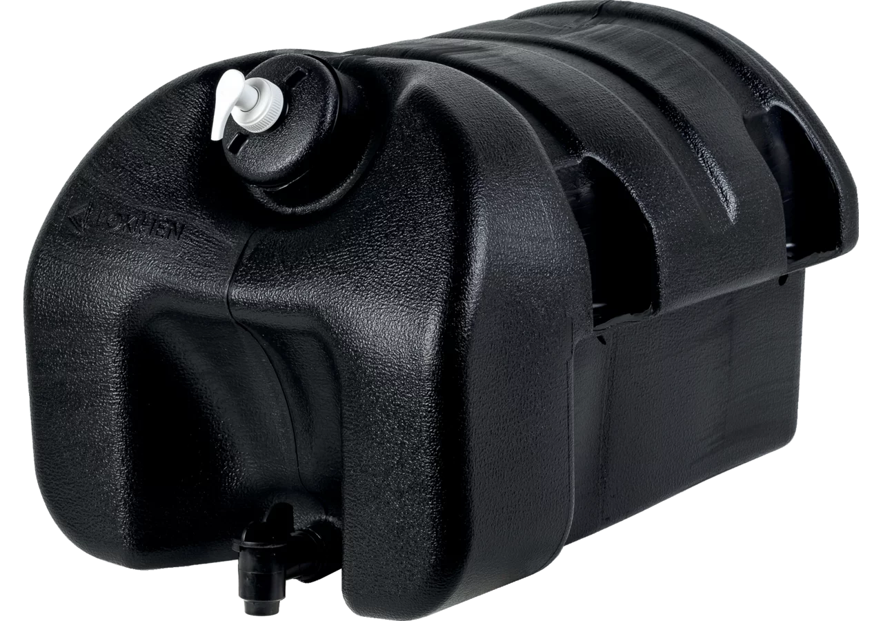 Klarwasserbehälter Square 30 Liter Schwarz mit Seifenspender GartenShop24