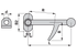 Hakenverschluss links, mit Öse blank, Länge 120 mm Nr. 580 GartenShop24