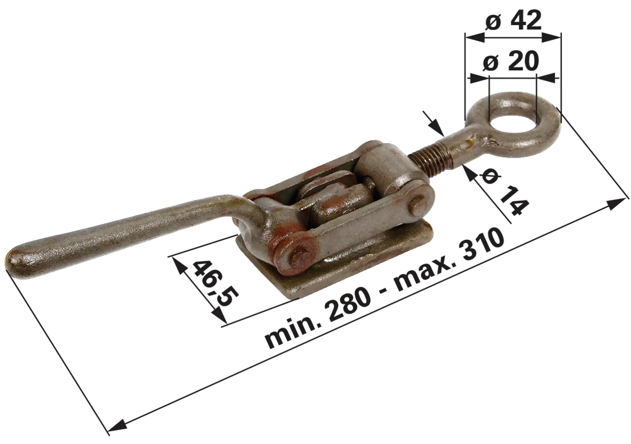 Kastenverschluss blank, verstellbar, mit Ring GartenShop24