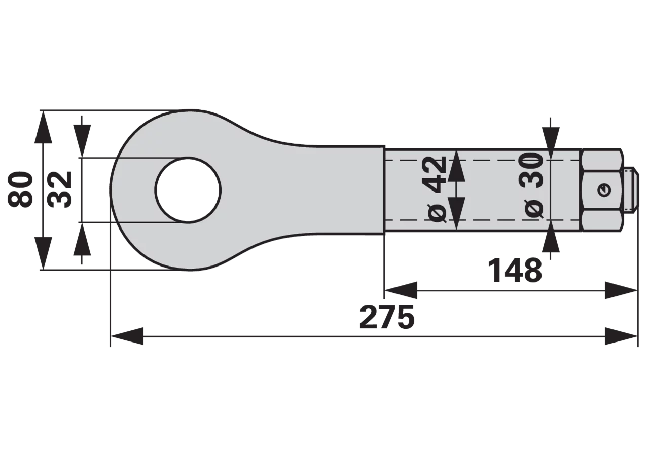 Zugöse drehbar, 2,5 t bpt