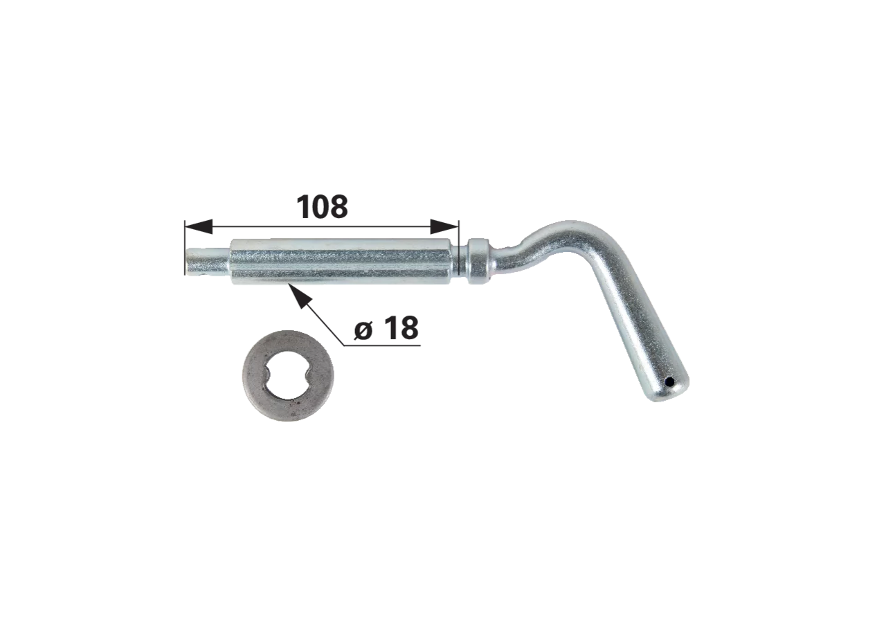 Sperrstift mit 2 Kerben, zu Kugel 60 mm verzinkt GartenShop24