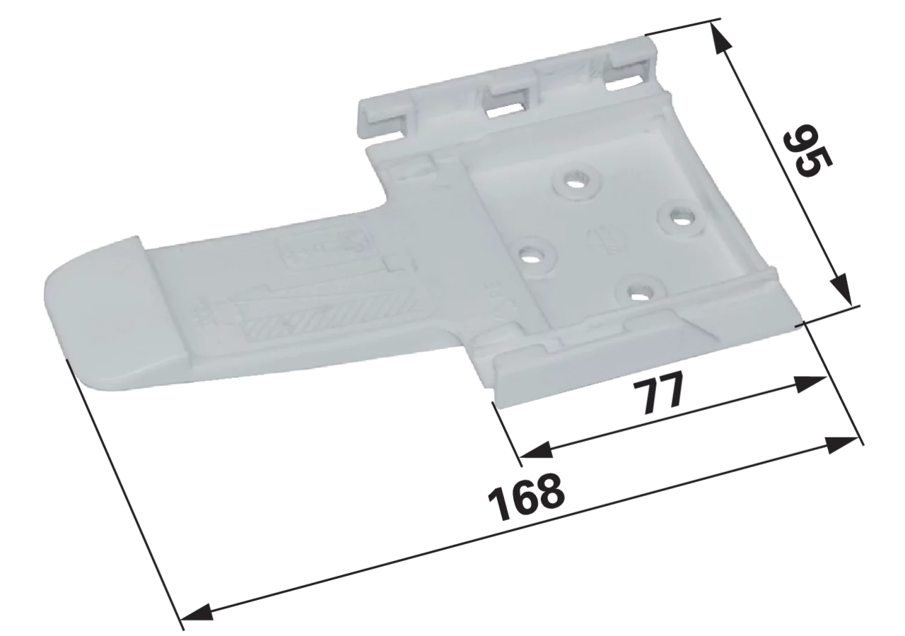 Haltebügel für Unterlegkeil Breite 90 mm, PVC Weiß GartenShop24
