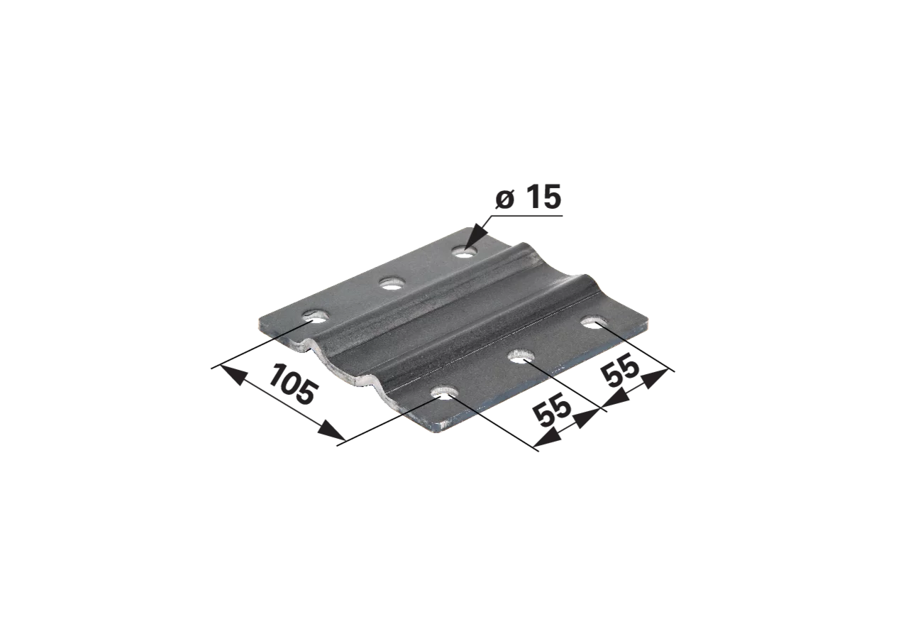 Anbauplatte 6 Loch, 160 x 145 mm GartenShop24