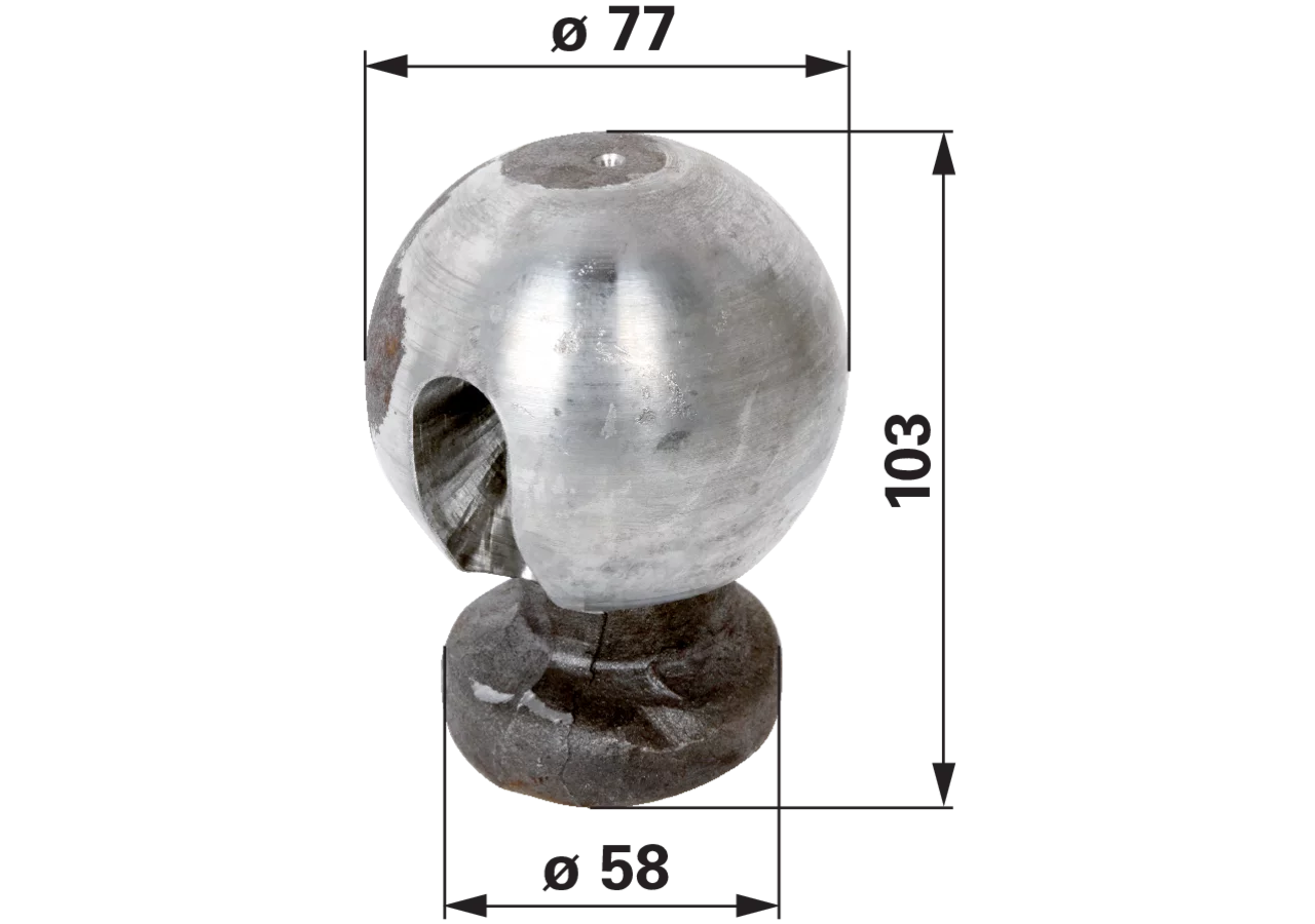 Kugel 77 mm, mit Langloch GartenShop24