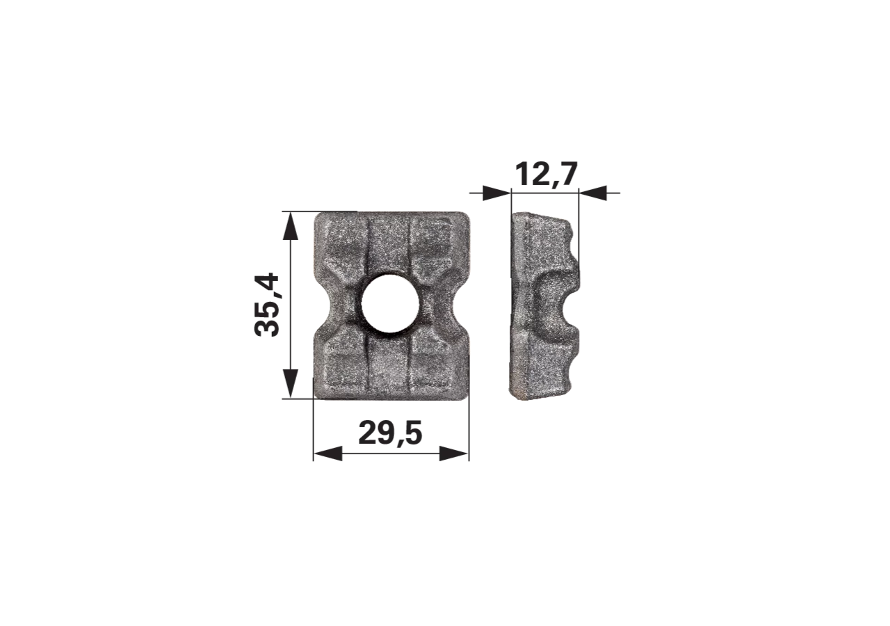 Klemmstück ID 10,5 mm, breit Breite 29,5 mm GartenShop24