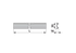 Kratzbodenleiste M-Profil, 55 x 16 mm, ungebohrt, L 1.700 mm