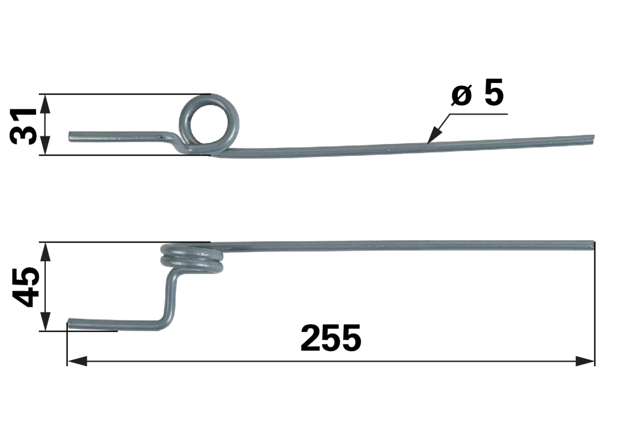 Stoppfeder L 255 mm – passend für Stoll 14330392 GartenShop24