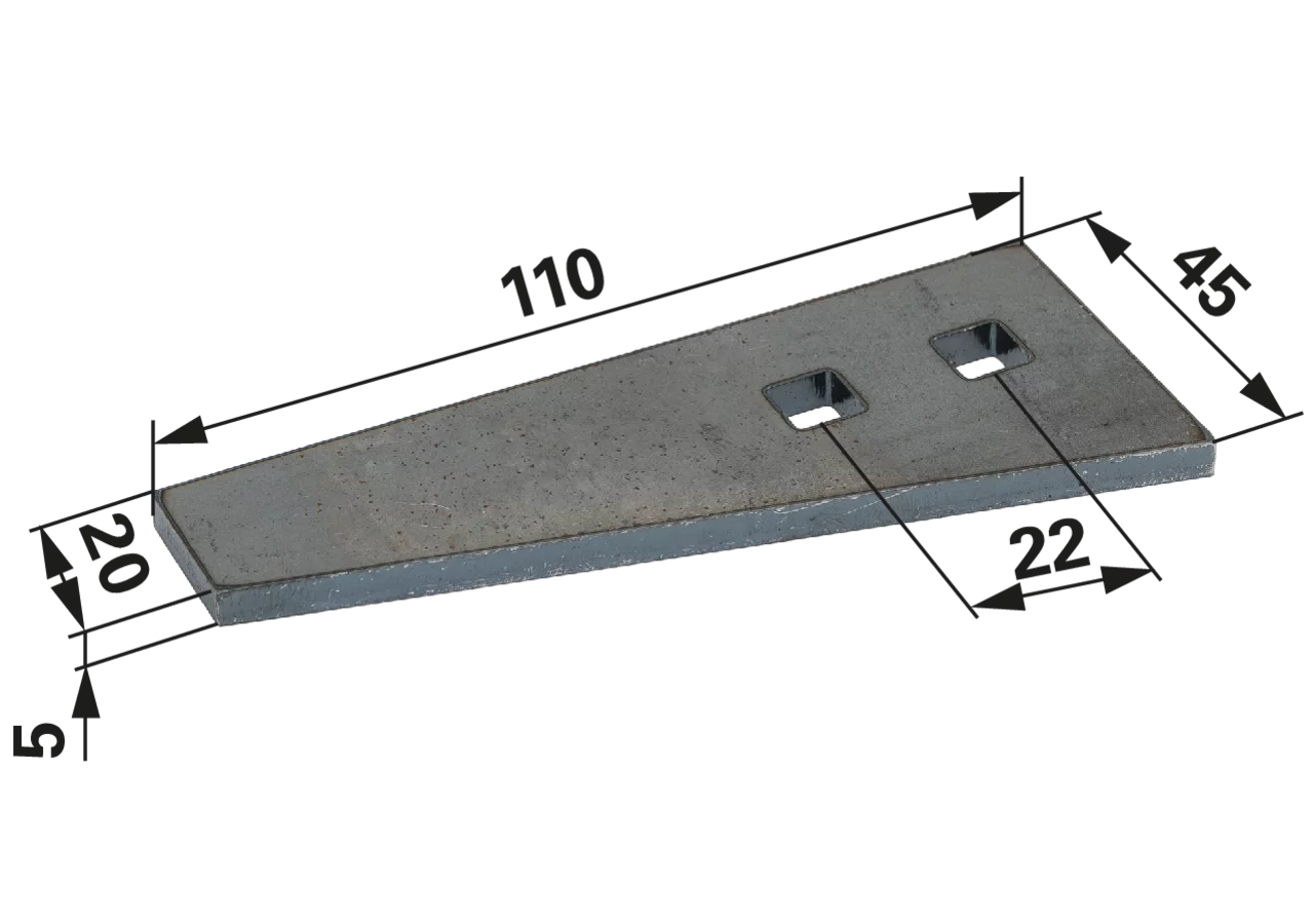 Streuzinke L 110 x B 45 x S 5 mm – passend für Pöttinger 6028.10.201.0 GartenShop24