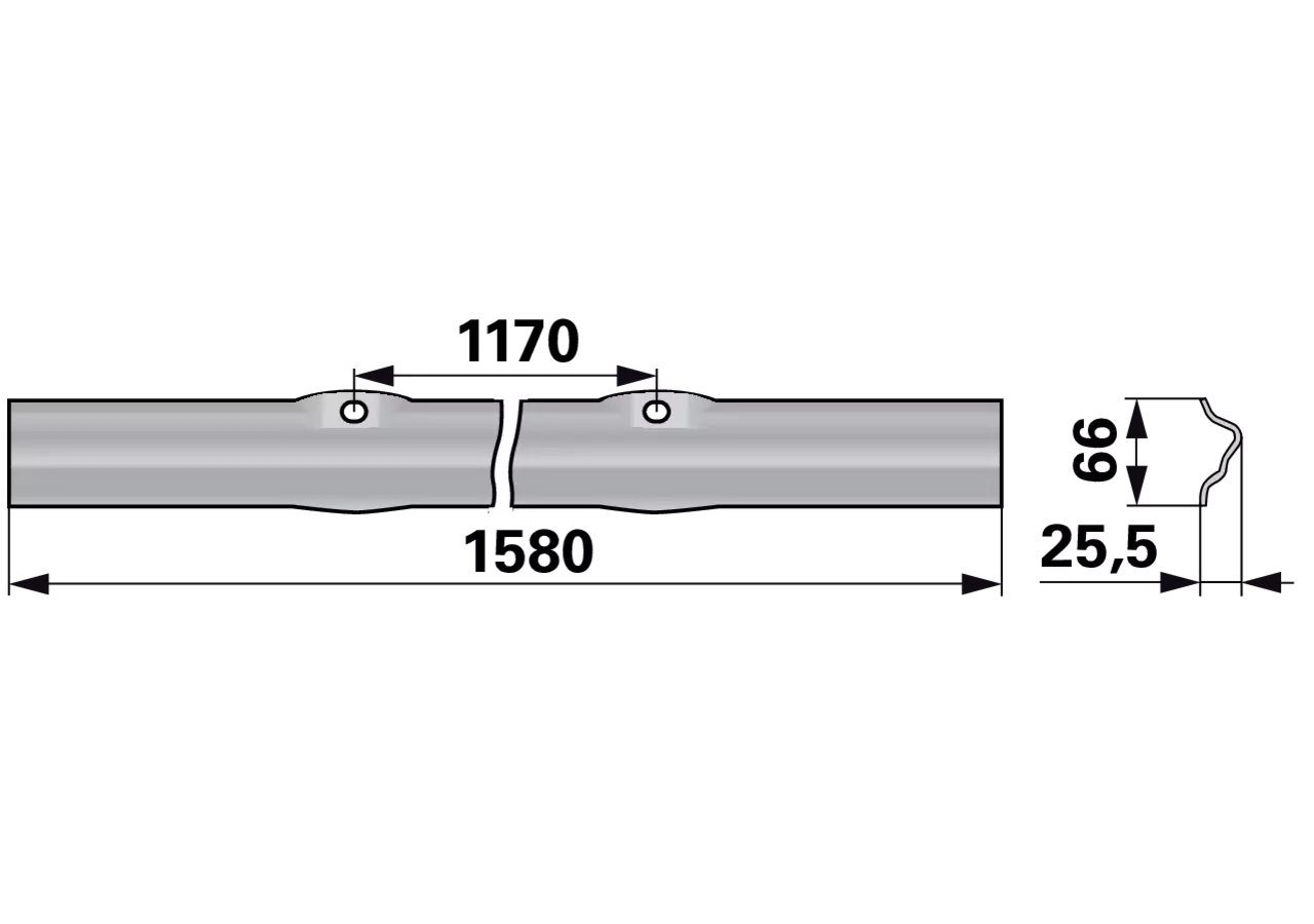 Spezialprofil L 1.580 mm – passend für Welger 6115650207 GartenShop24
