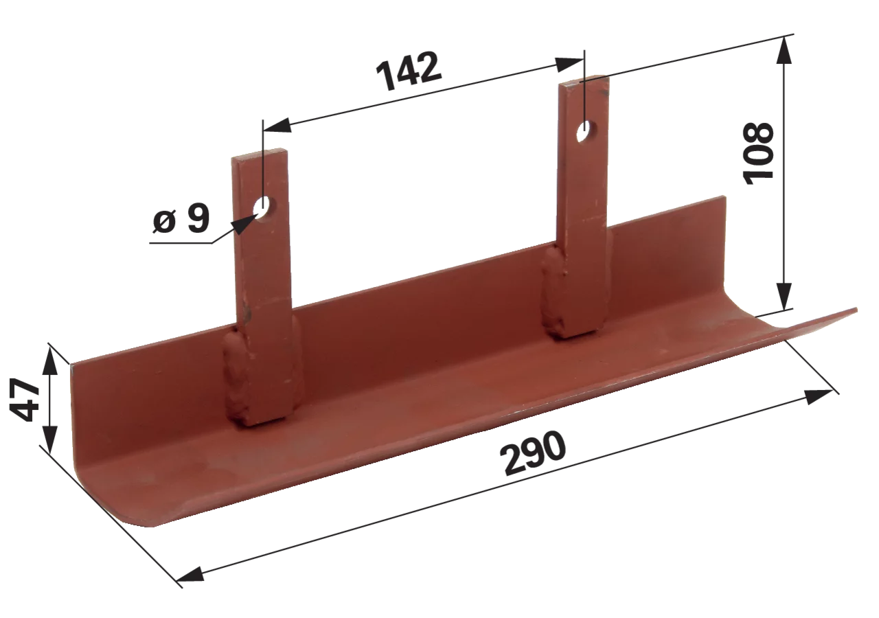 Endblech außen, L 290 mm – passend für Bergmann 0162072 GartenShop24