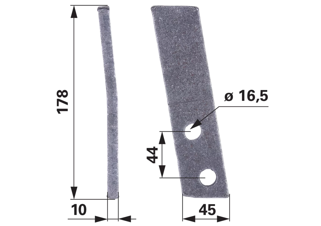 Schraubzinke L 178 x B 45 x S 10 mm – passend für Bergmann 09530149 GartenShop24