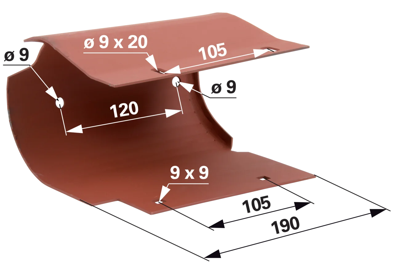 Gleitprofil L 400 x B 190 mm – passend für Mengele 03012381 GartenShop24