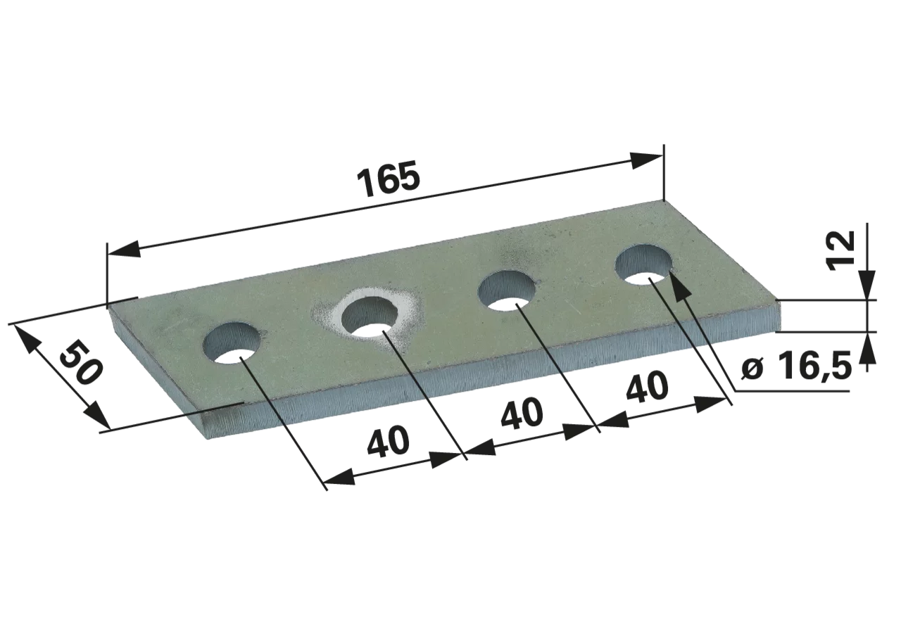 Schraubzinke L 165 x B 50 x S 12 mm, Hardox – passend für Tebbe 322D GartenShop24