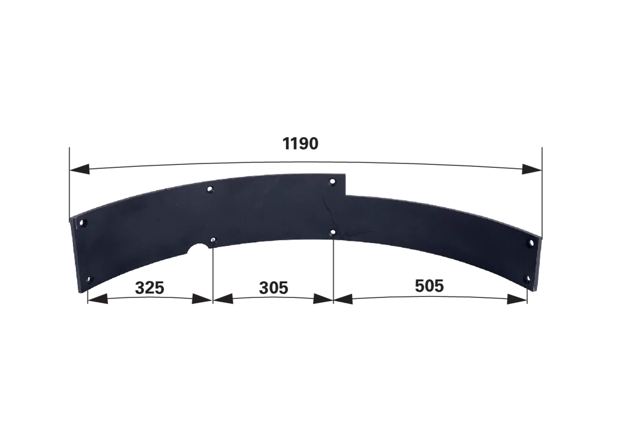 Leitblech rechts, L 1.190 mm – passend für Strautmann 31646907 GartenShop24