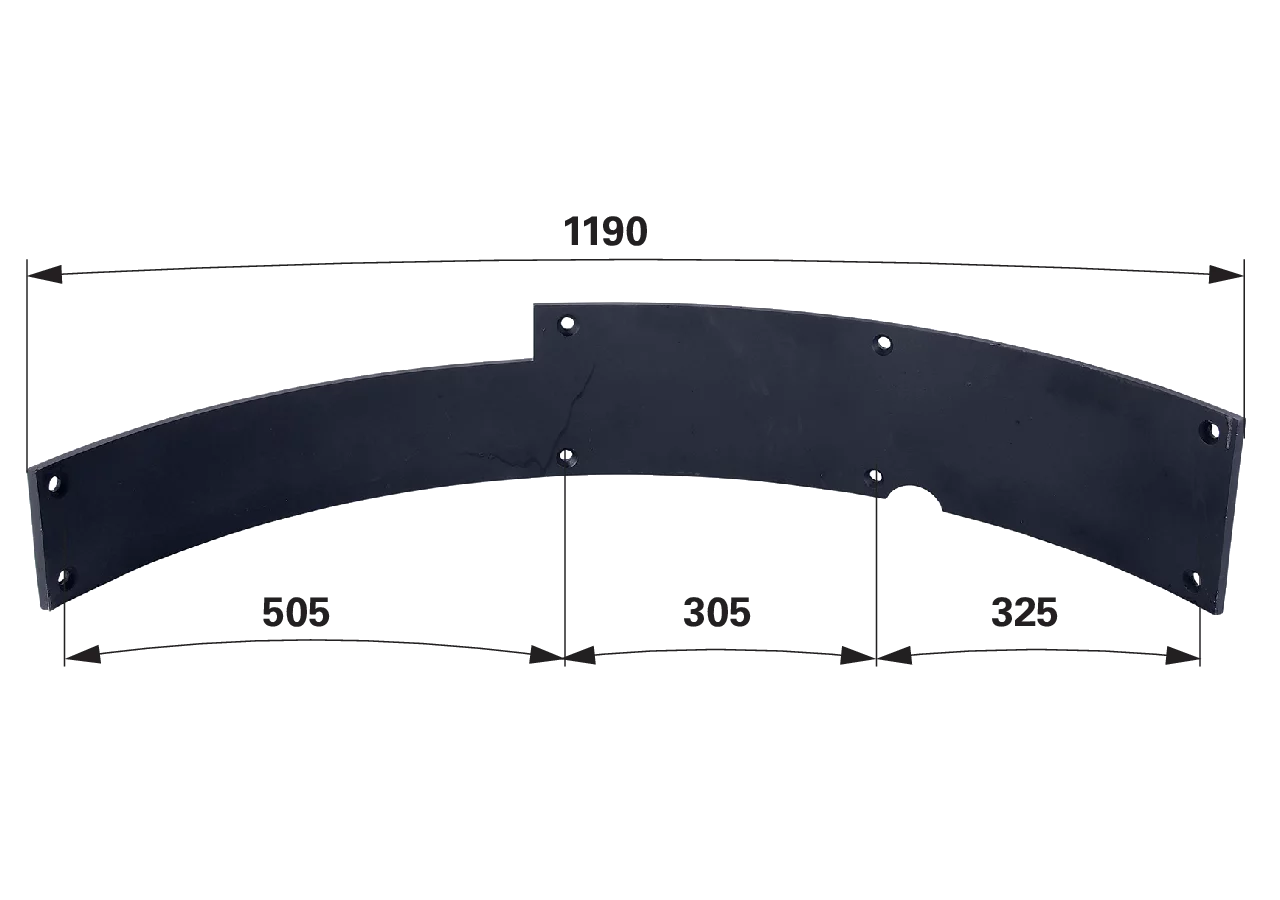 Leitblech links, L 1.190 mm – passend für Strautmann 31646906 GartenShop24