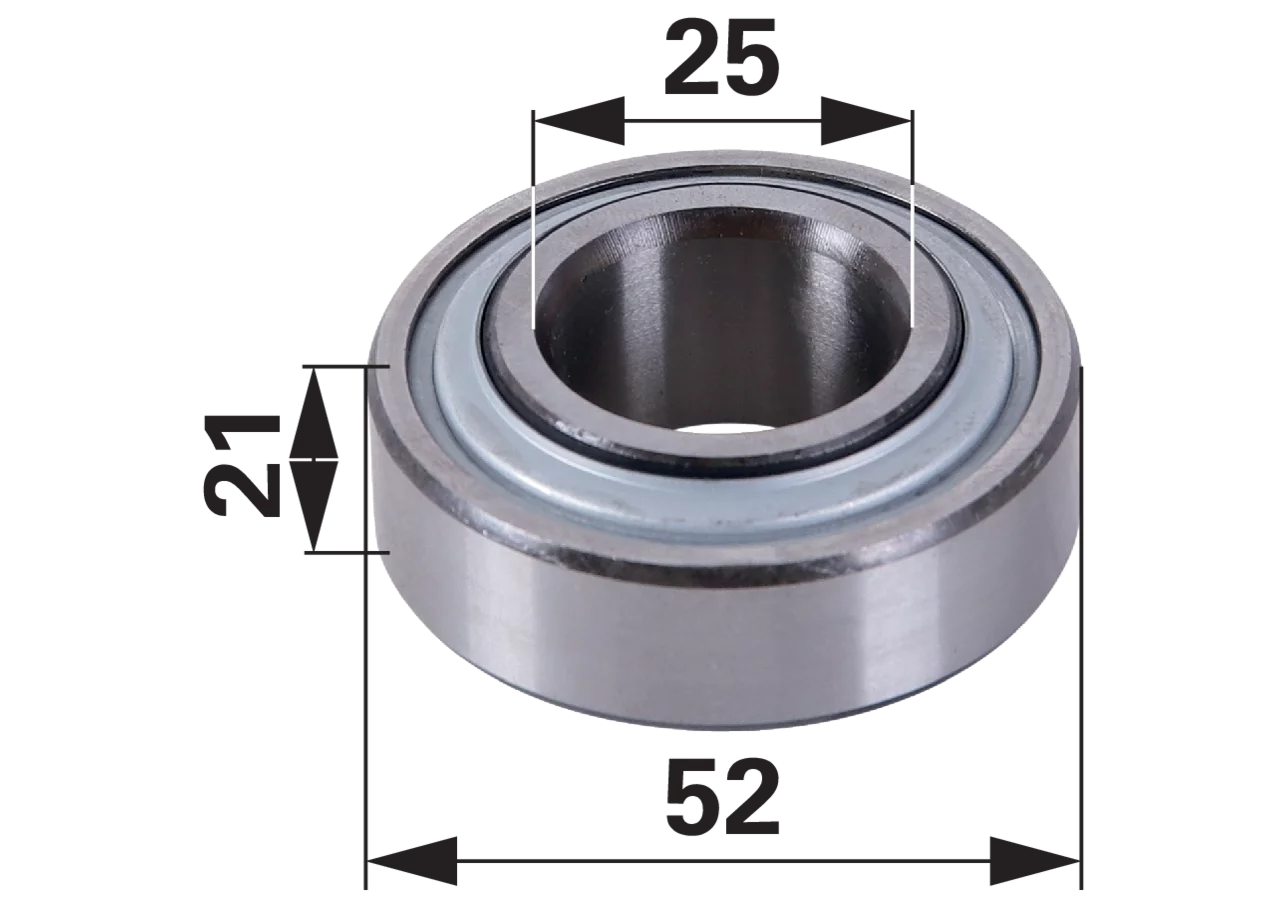 Lager AD 52 x ID 25 x B 21 mm – passend für Strautmann 86505771 GartenShop24