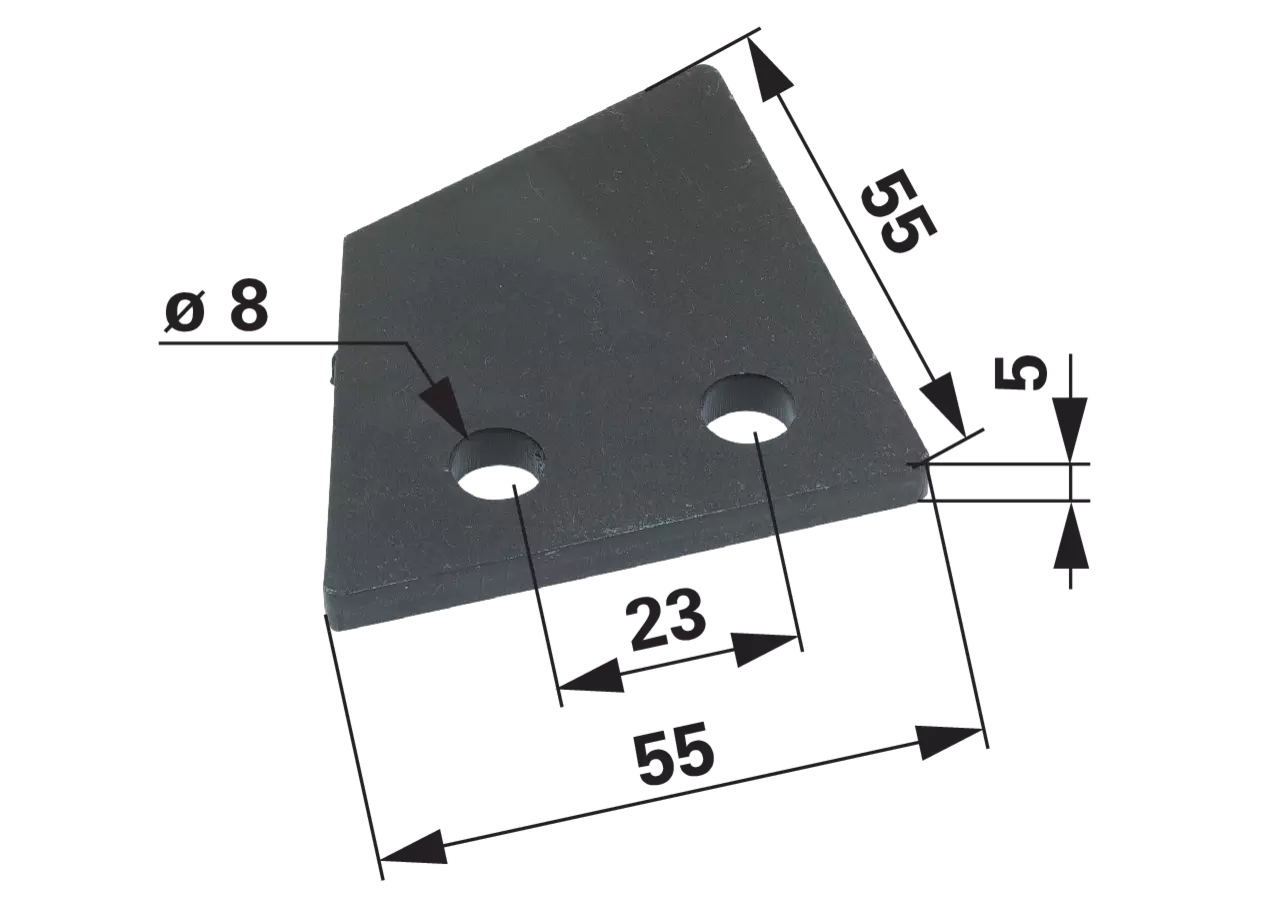 Streuzinke L 55 x B 55 x S 5 mm – passend für Mengele 04028486 GartenShop24