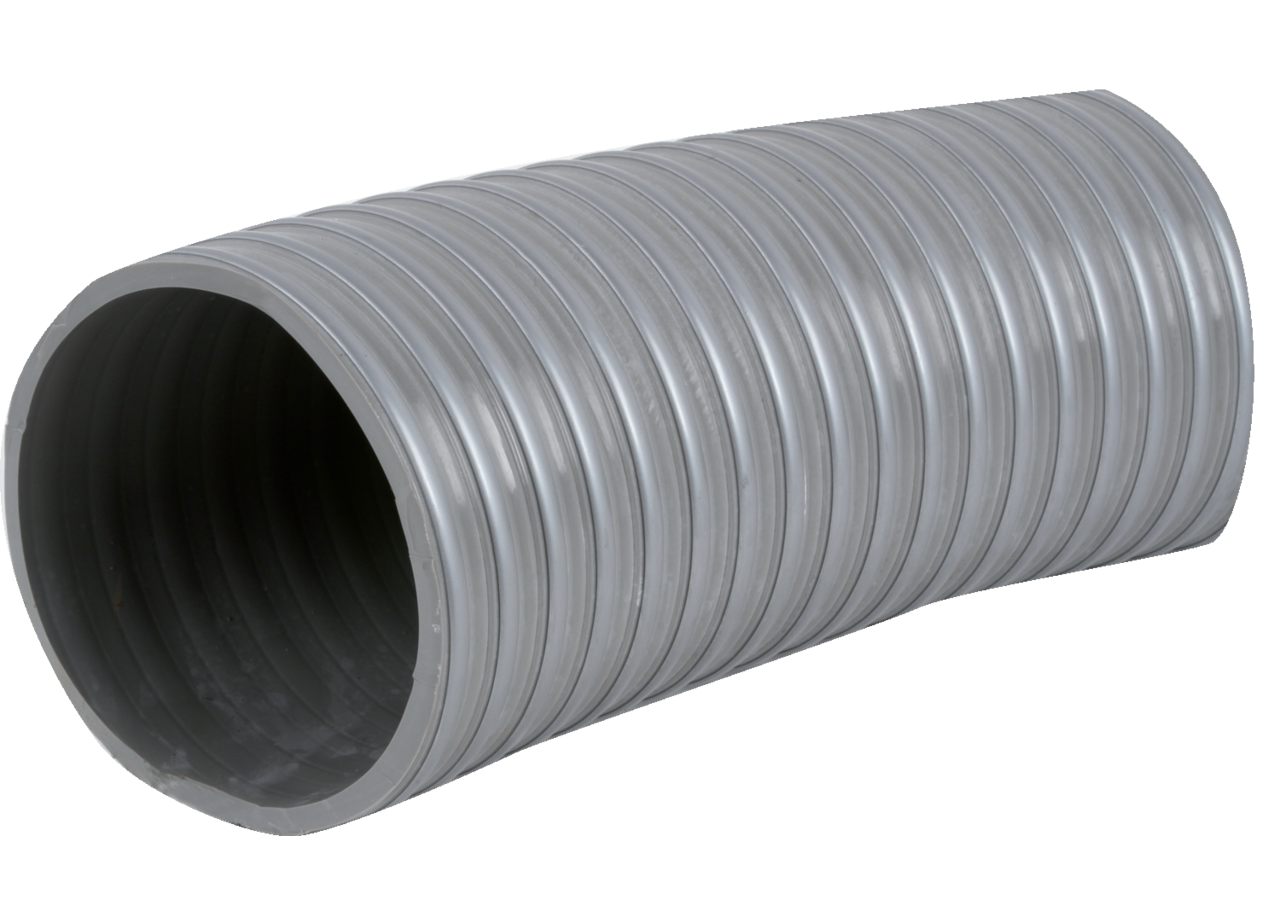Saug-/Druckschlauch PVC, ID 120 mm, Meterware, Arizona Medium Grau Merlett Tecnoplastic Merlett Tecnoplastic