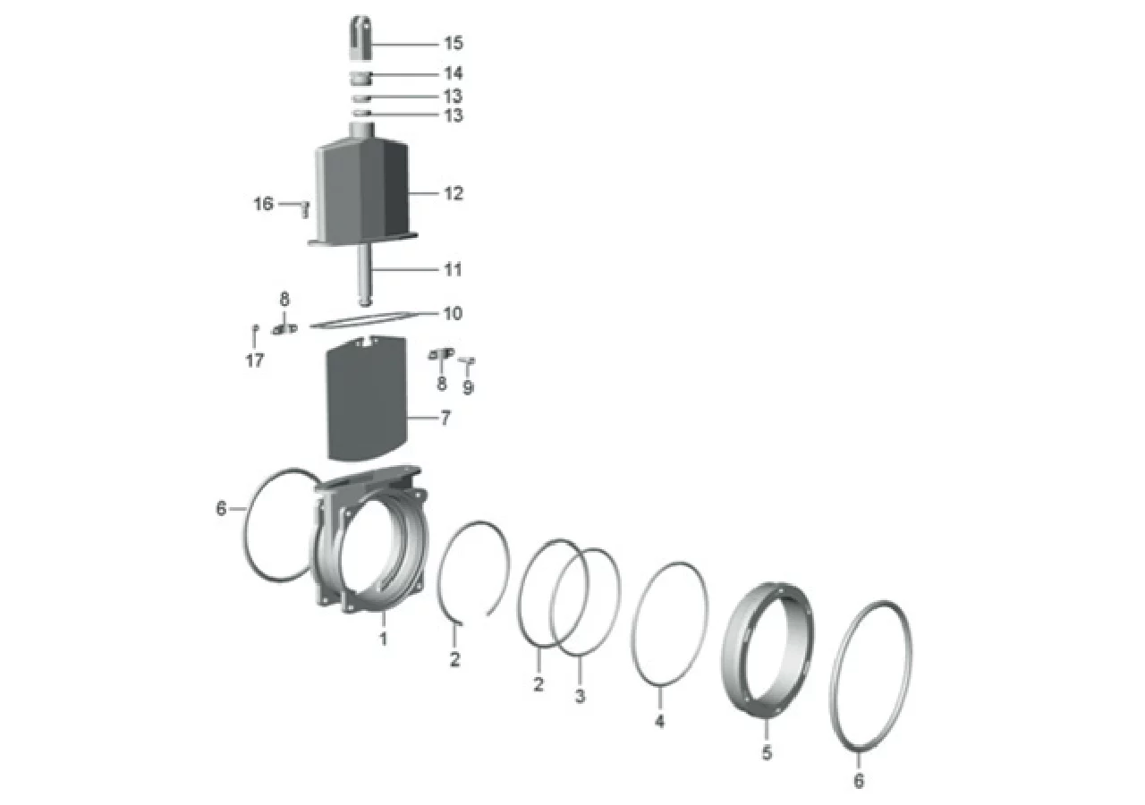 Plattenschieber 8 Zoll, 2 x Flansch MZ 0080 MZ