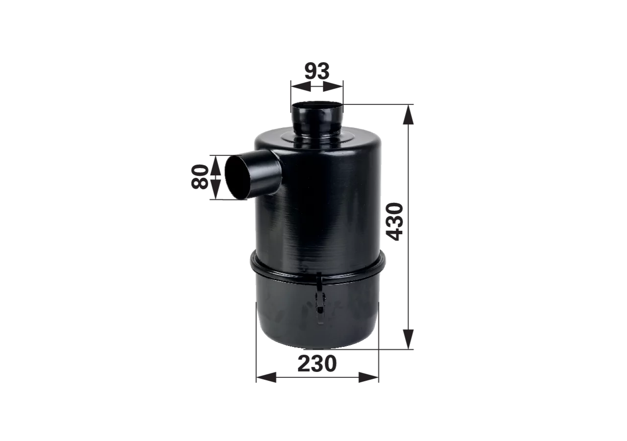 Schalldämpfer D 80 mm, passend zu MEC 5000, 6500, 8000 Battioni Pagani 5090000044 Battioni Pagani