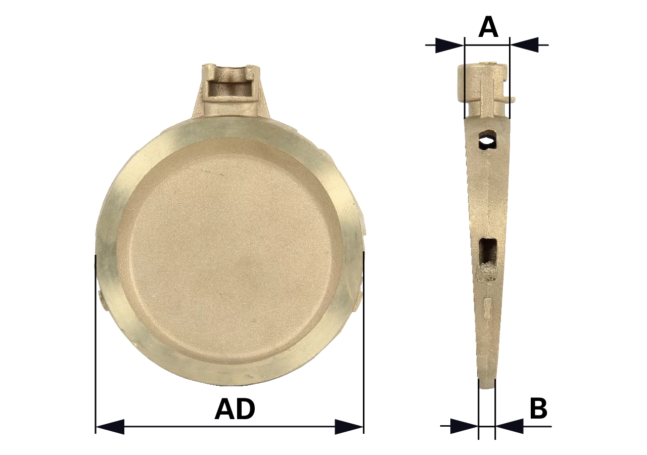 Schieberkeil 5 Zoll, AD 132 mm RIV RIV