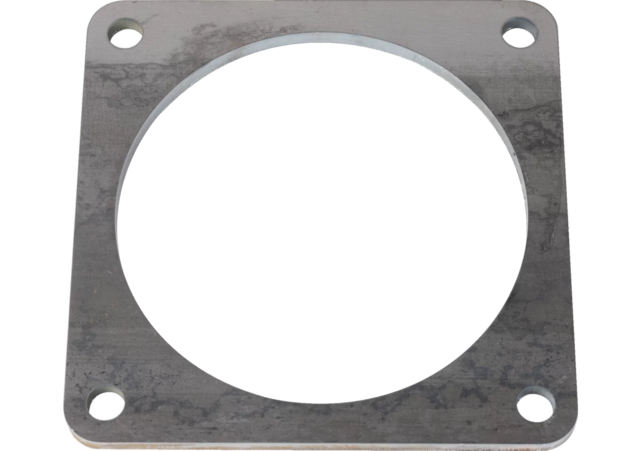 Flanschplatte ID 195 mm, 8 Zoll, Schwarz-blank, L 228 x B 228 mm MZ 0905 MZ