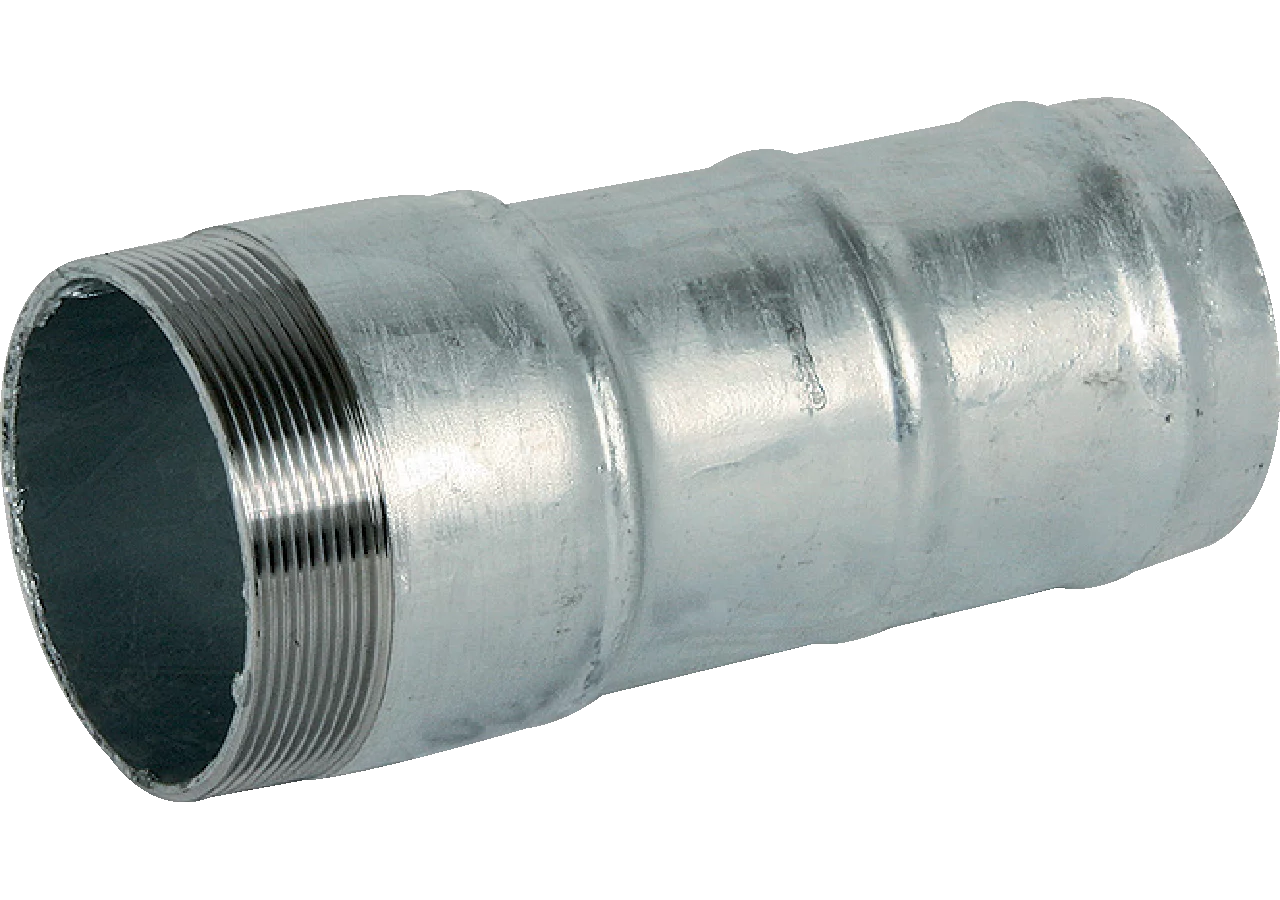 Schlauchtülle gerade mit Gewinde 3 Zoll, für Schlauch 80 mm, verzinkt GartenShop24