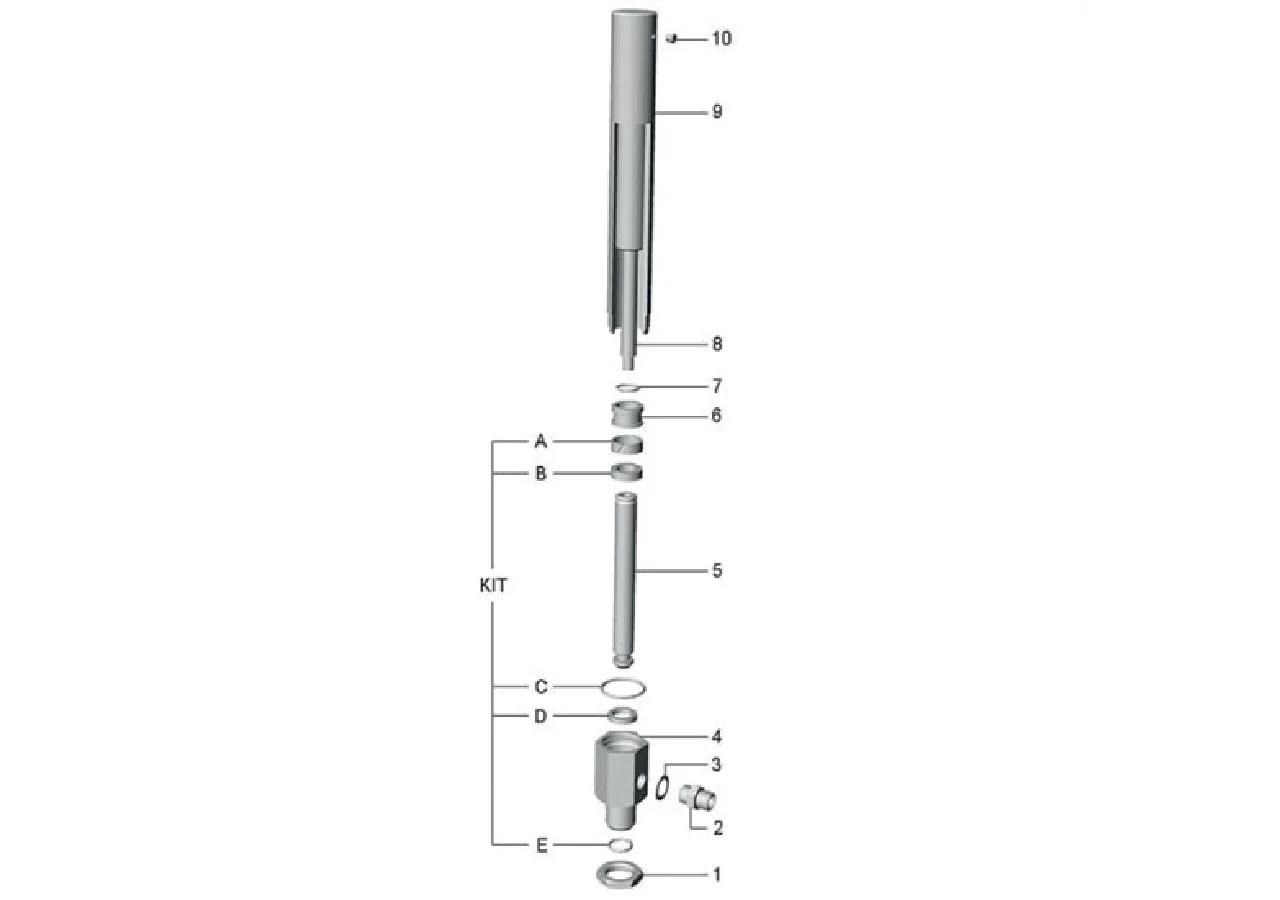 Öffnungszylinder 8 Zoll, einfachwirkend, 200 mm Hub, Kolbenstange 20 mm MZ 0501 MZ