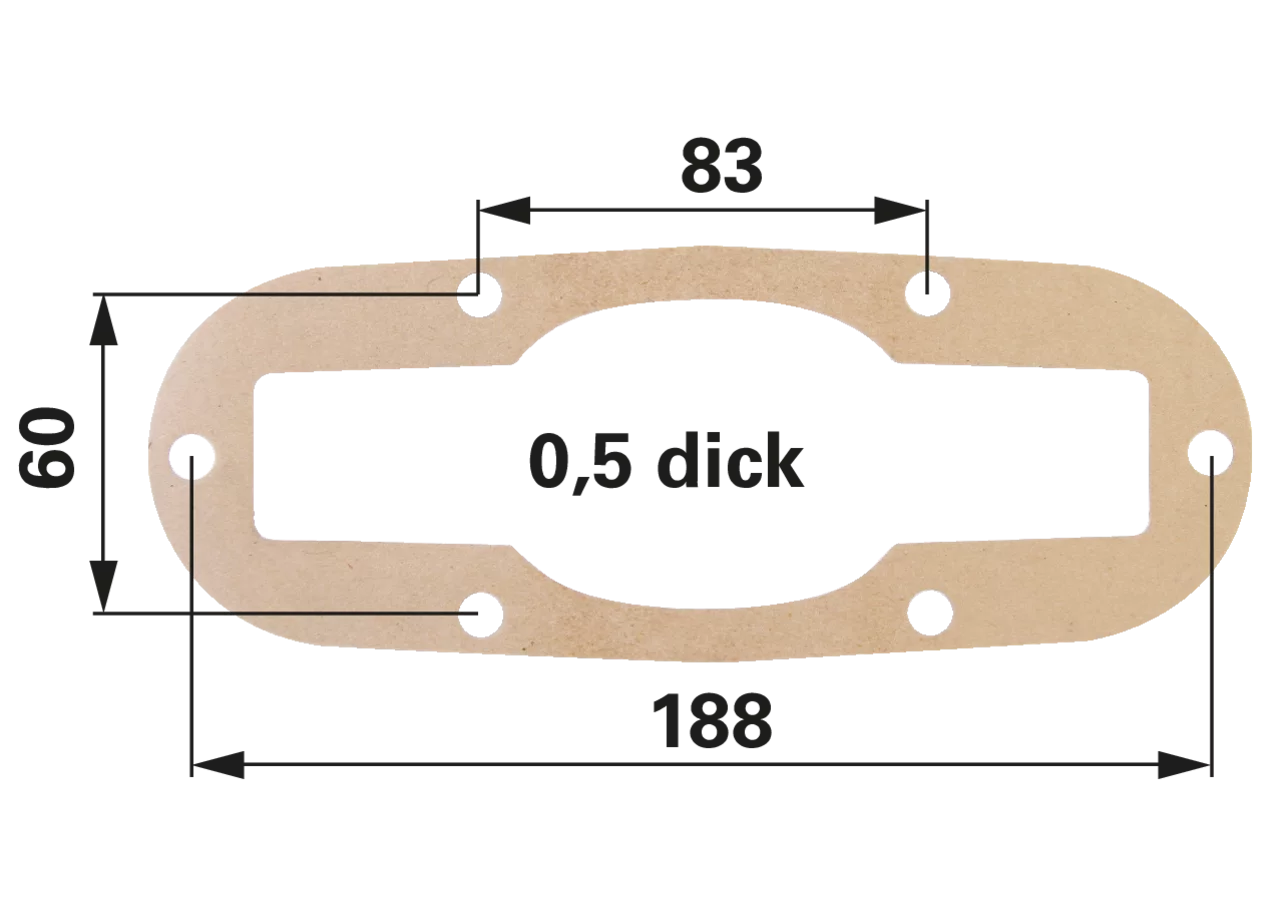 Deckeldichtung 6 Zoll, leichte Bauart MZ MZ
