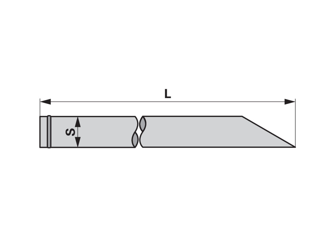 Saugrohr gerade, mit Schlauchtülle, AD 204 x L 2.000 mm, verzinkt GartenShop24