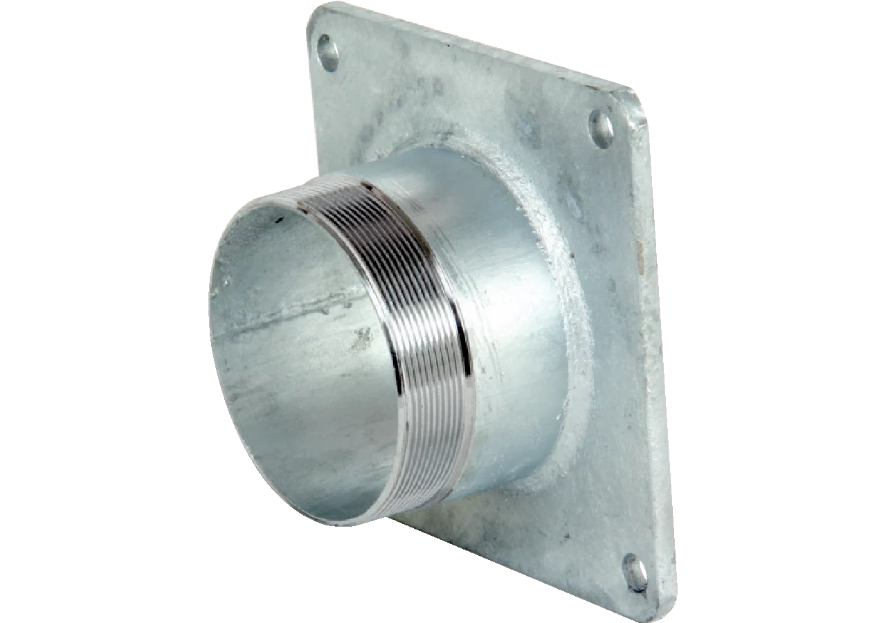 Flansch mit Gewinderohr 4 Zoll, LA 150 mm, verzinkt GartenShop24