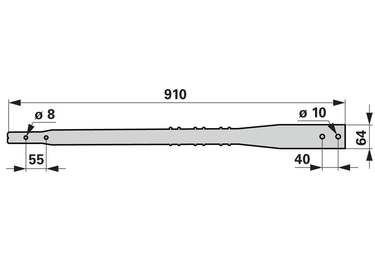 Blattfeder Federstahl, L 910 mm – passend für Bomech 11419 GartenShop24