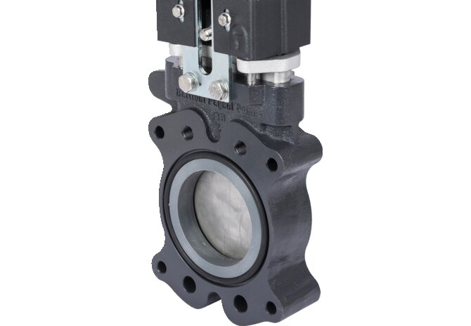 Plattenschieber 4 Zoll, 2 x Flansch, Zylinder doppelwirkend, DM 80 mm pneu. Battioni Locker BiDi 100 Battioni Pagani