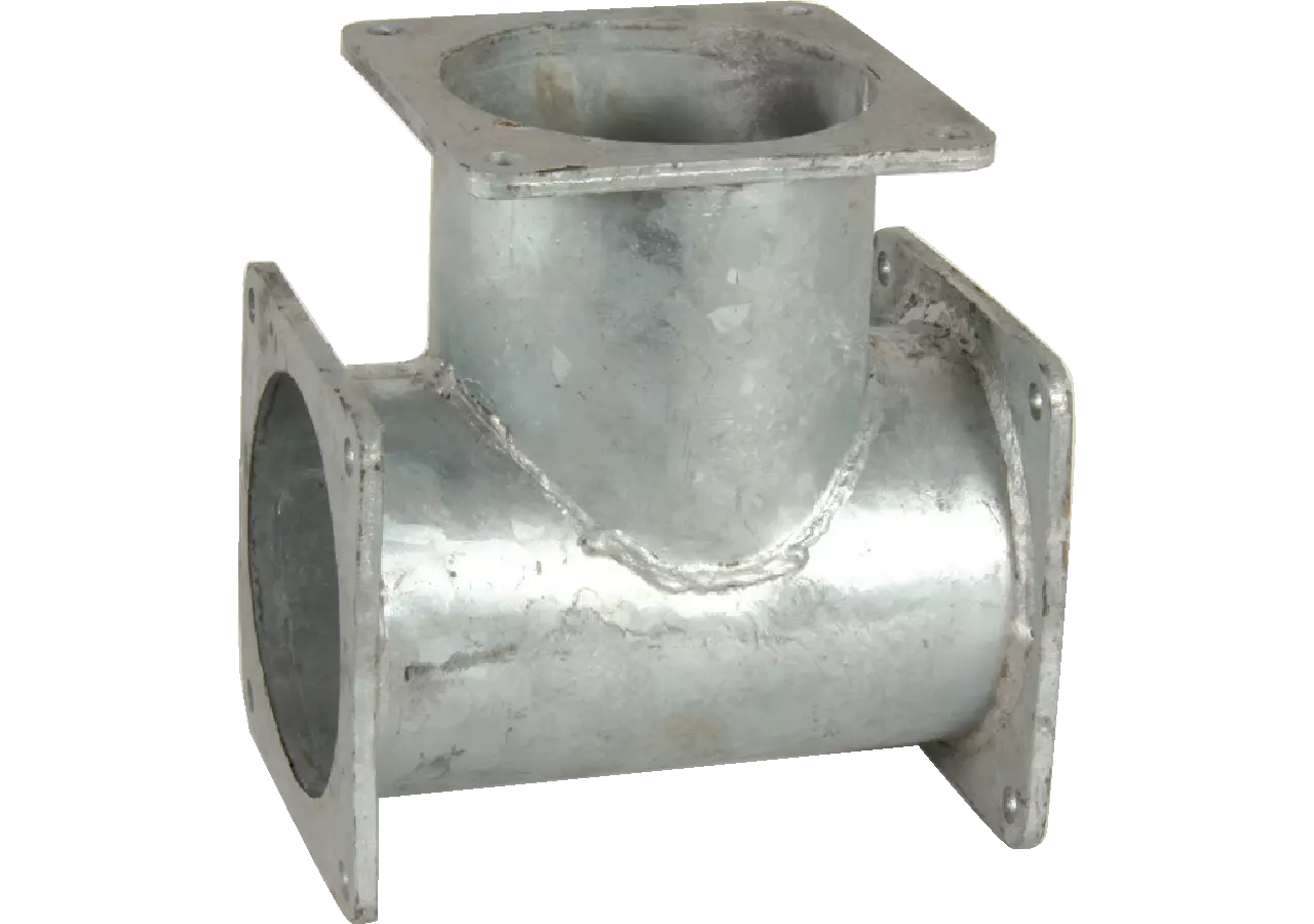T-Stück 2 x 8 Zoll, LA 180 mm, 1 x 6 Zoll, LA 150 mm, verzinkt GartenShop24