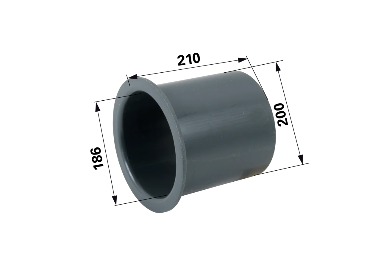 Flanschstück PVC Rohrstutzen AD 200 mm GartenShop24