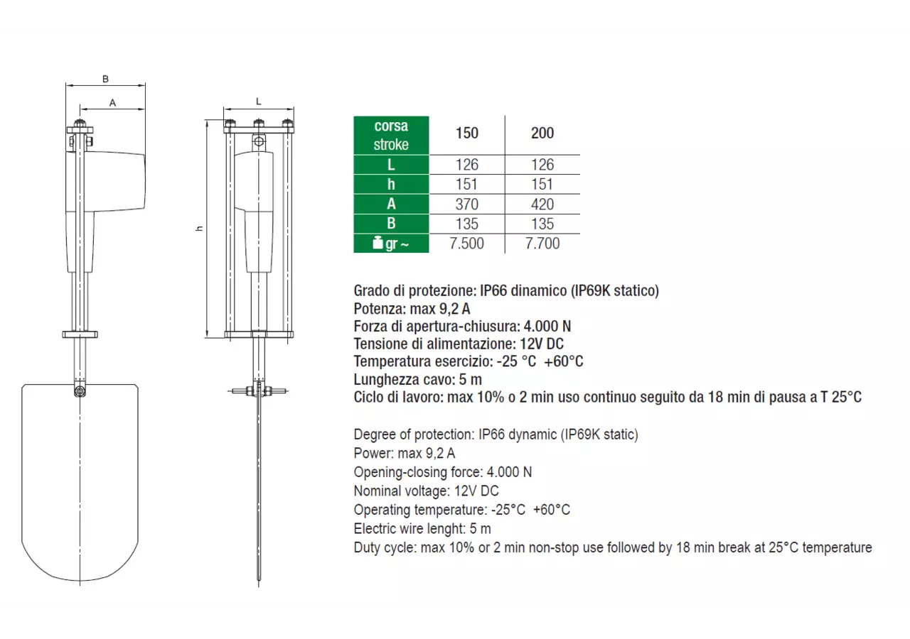 Zylinder 6 Zoll, 12 V, mit Ständer MZ 0611 MZ