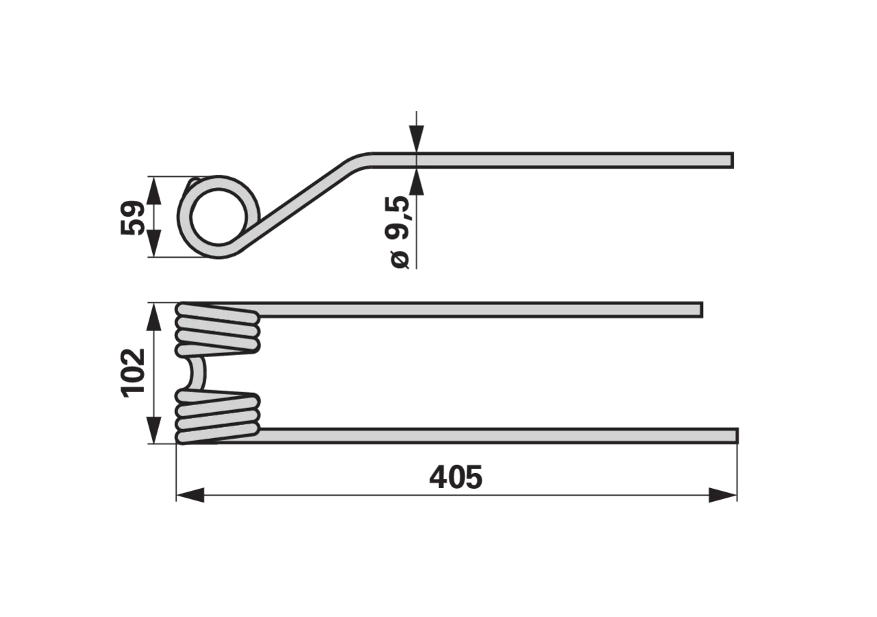 Kreiselheuerzinke links, Blutorange – passend für Claas 902483.2 GartenShop24