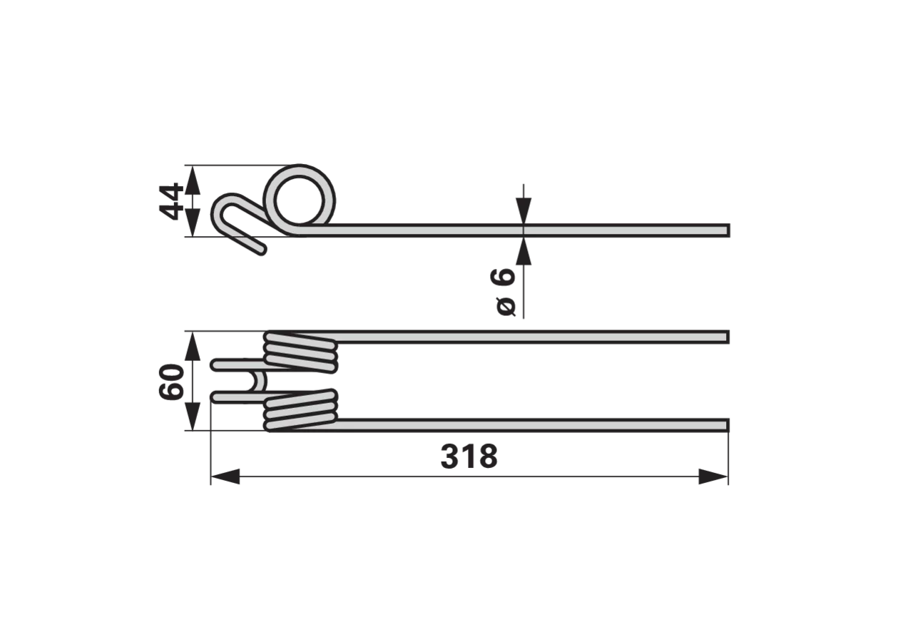 Bandrechenzinke Signalrot – passend für Bucher MK44204 GartenShop24
