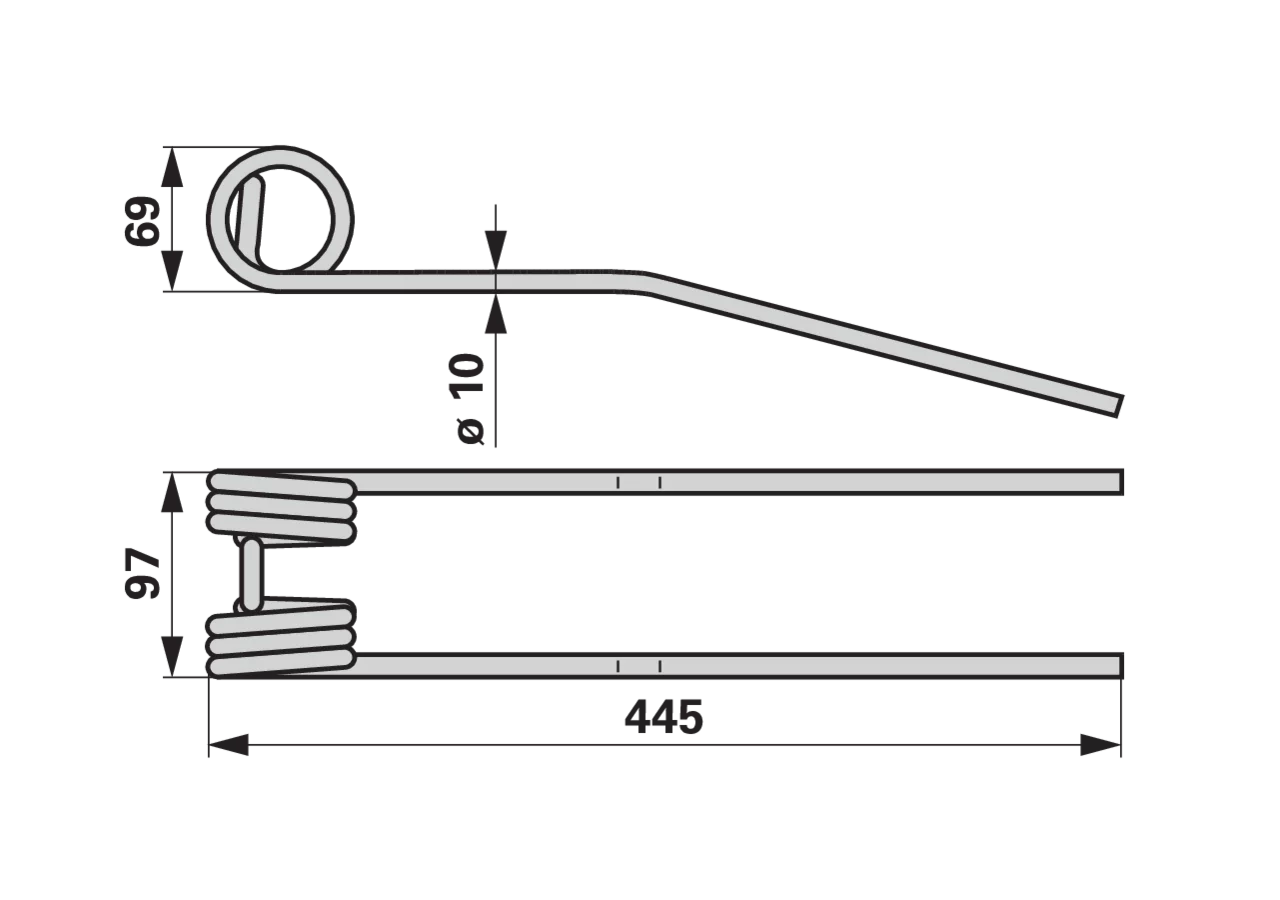 Kreiselheuerzinke Tiefschwarz – passend für Galfre 67/88 GartenShop24