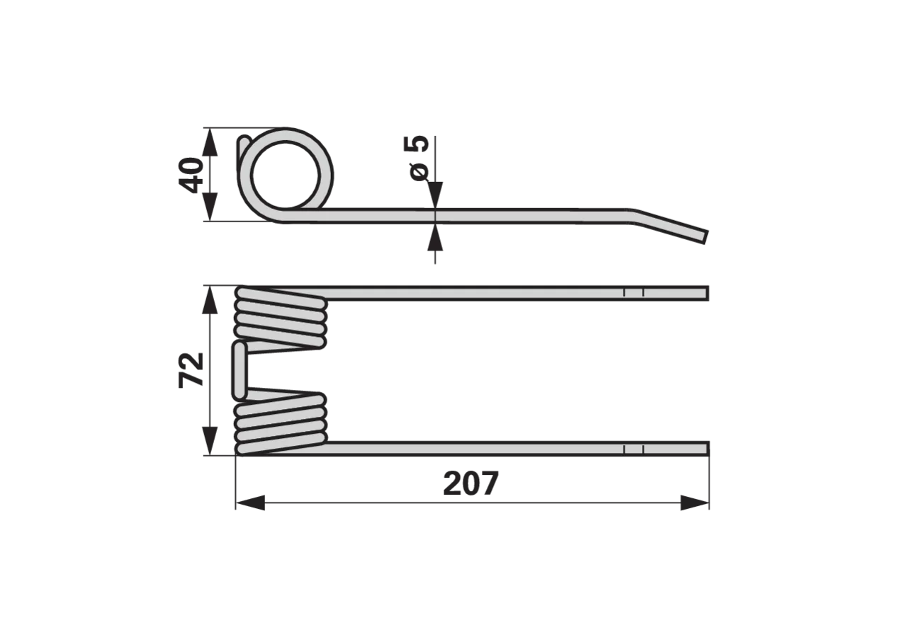 Pick-up-Zinke Anthrazitgrau – passend für Deutz-Fahr 111598 GartenShop24