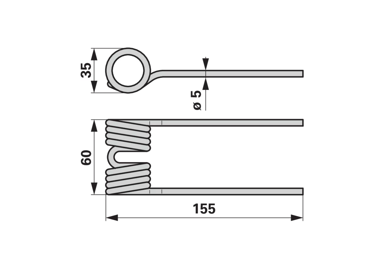 Pick-up-Zinke Schwarzgrau – passend für Mengele 02106680 GartenShop24