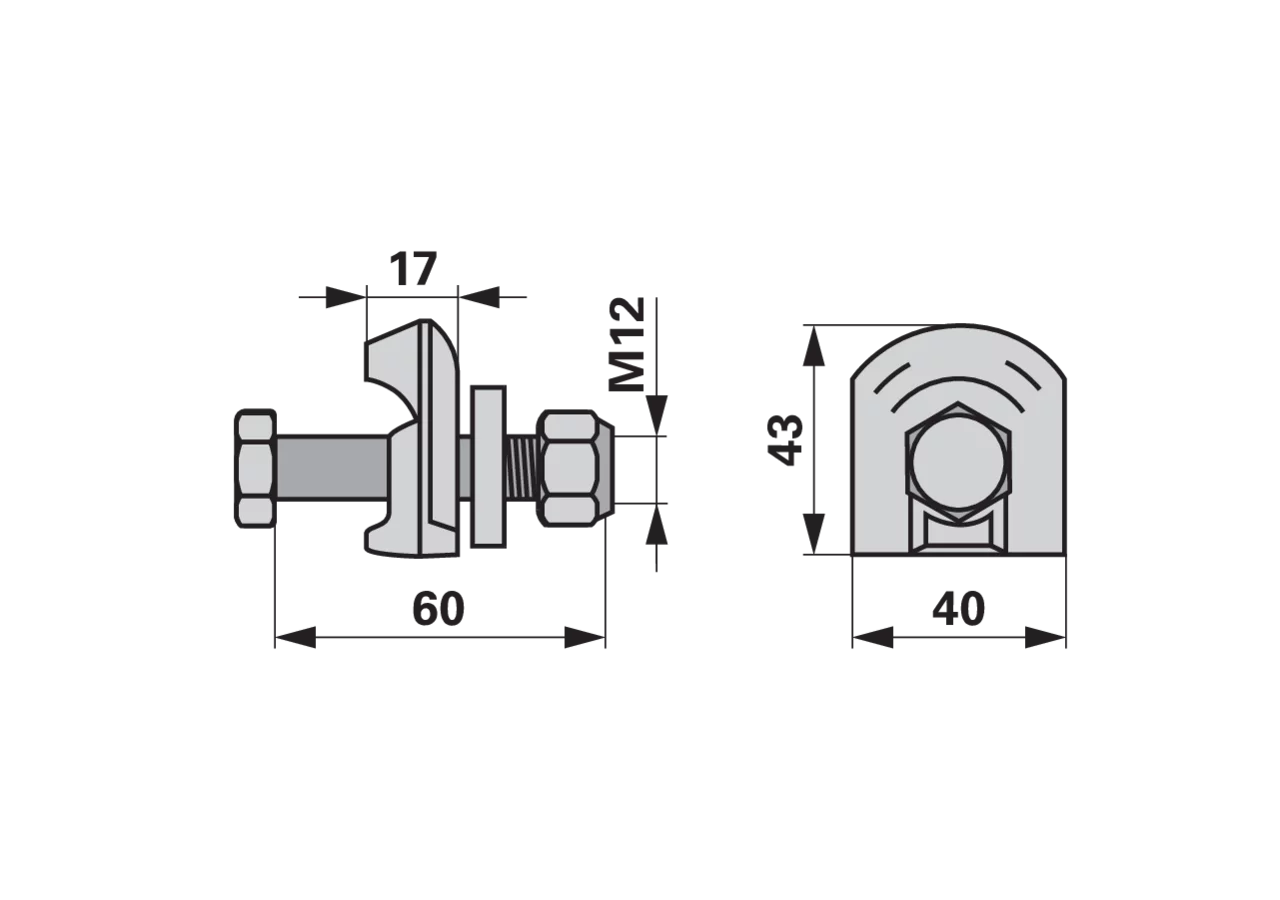 Zinkenhalter M12 x 60 mm – passend für Fort 1100K GartenShop24