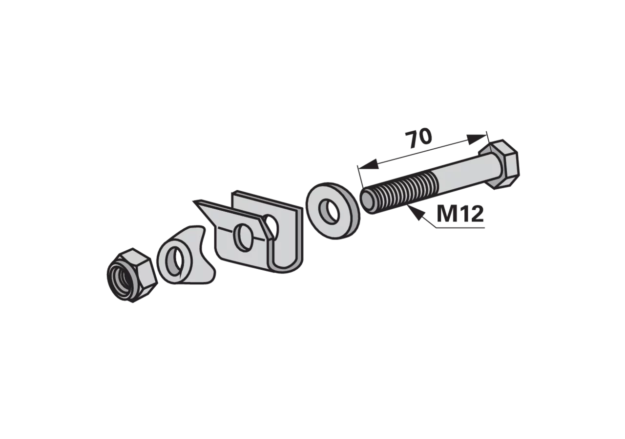 Zinkenhalter M12 x 70 mm – passend für Niemeyer 10168K GartenShop24