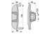 Zinkenhalter L 140 x B 50 x H 40 mm, rechts Pöttinger 610.102 Pöttinger