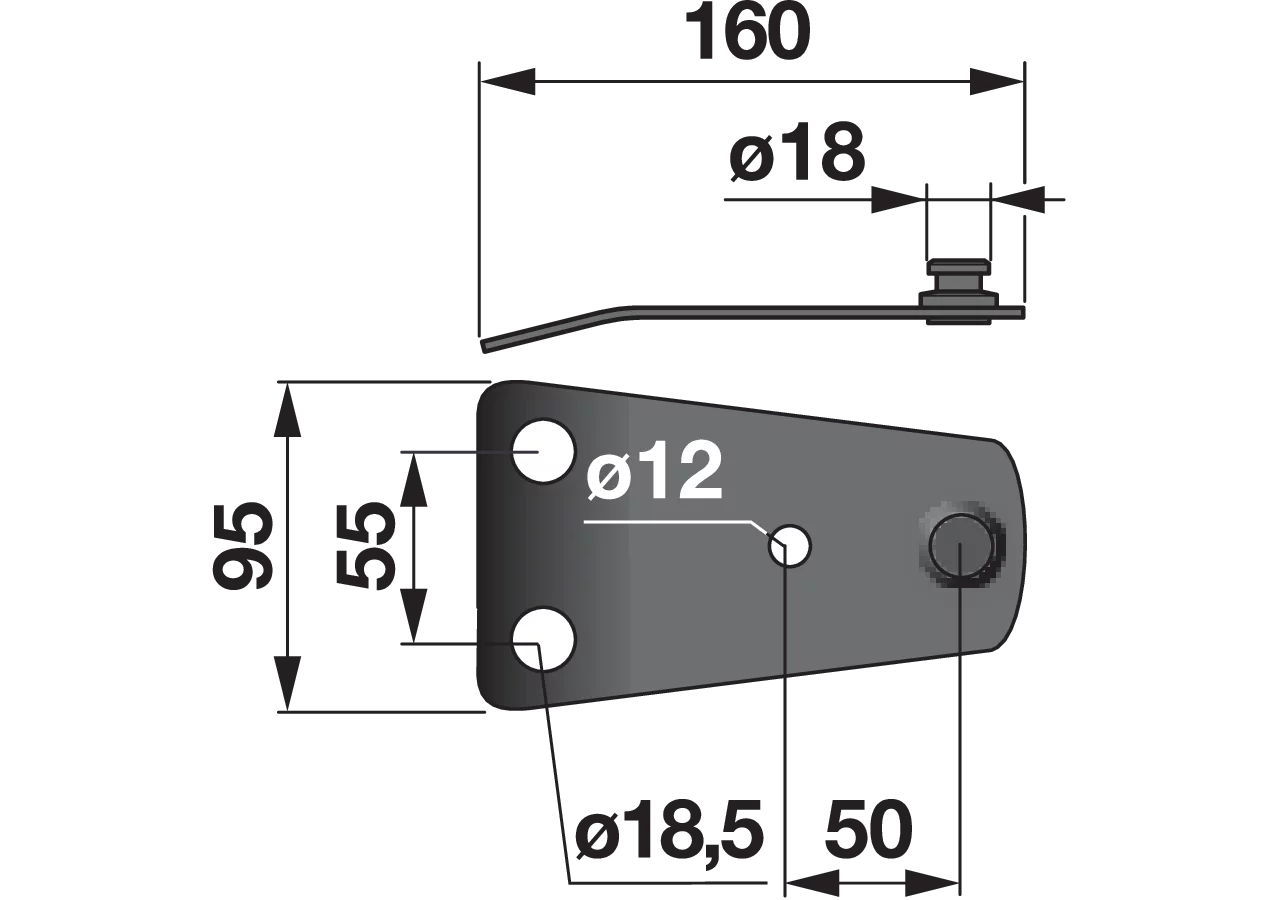 Messerhalter L 160 mm, neue Ausführung – passend für Claas 950954.1 MWS