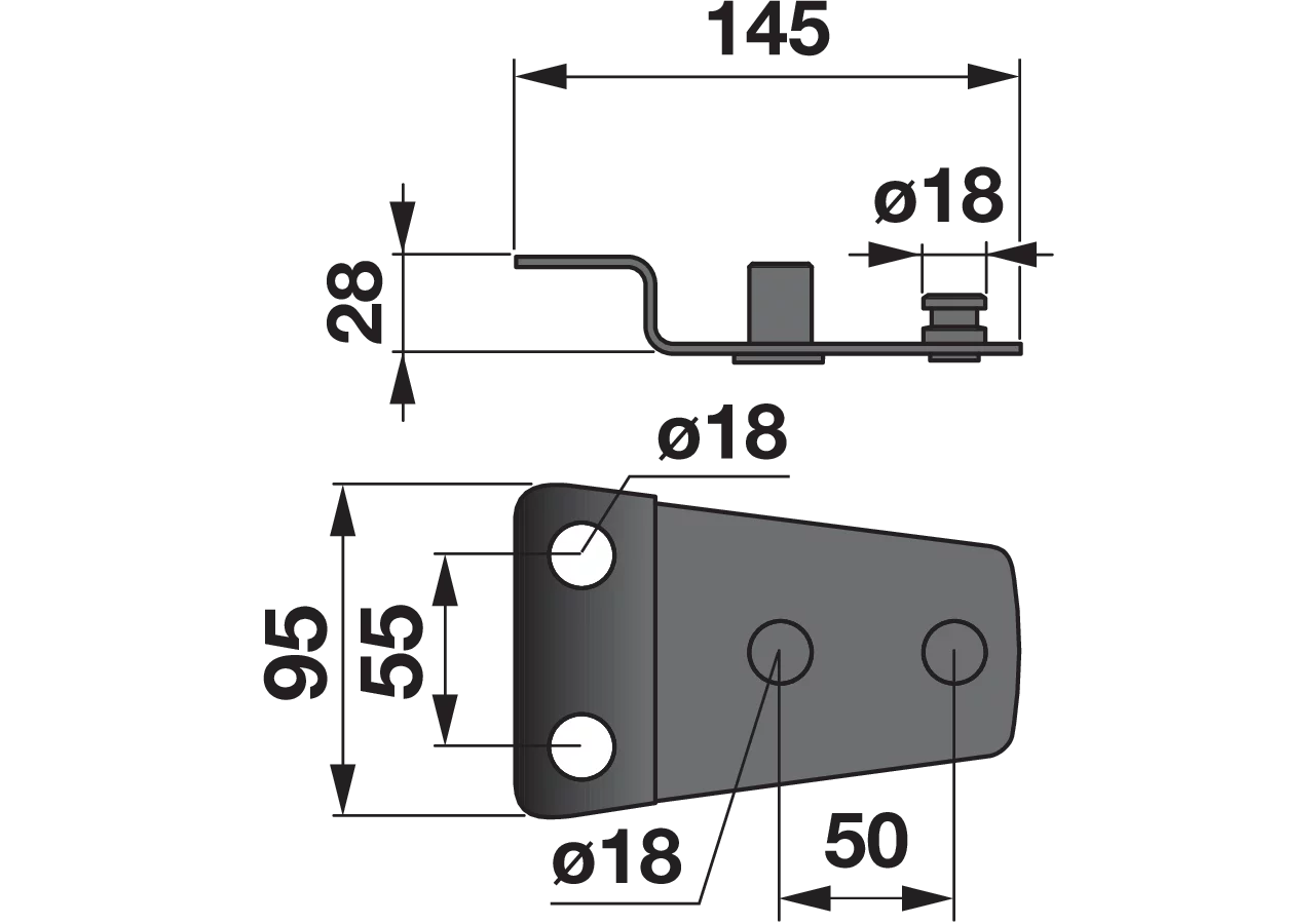 Messerhalter L 145 mm – passend für Claas 949268.1 MWS